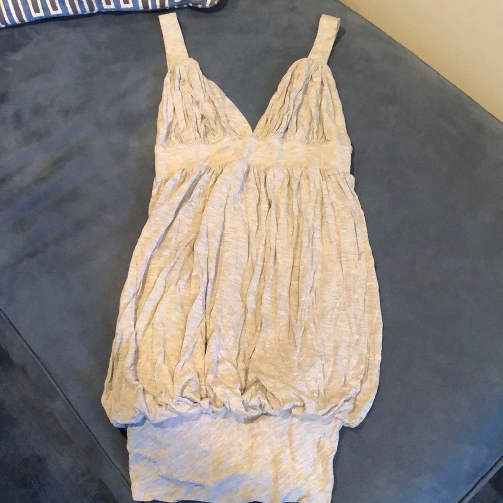 Black Halo S gray baby doll dress